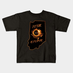 Total Eclipse 2024 Indiana Kids T-Shirt